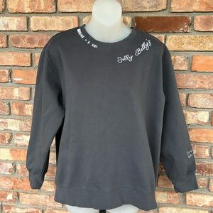 Mama sweatshirt real embroidery w/soft understitching Holes in sleeve purposeful